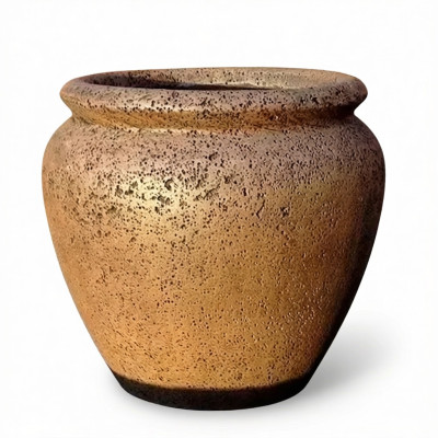 Donica waza pękata brązowy kamień