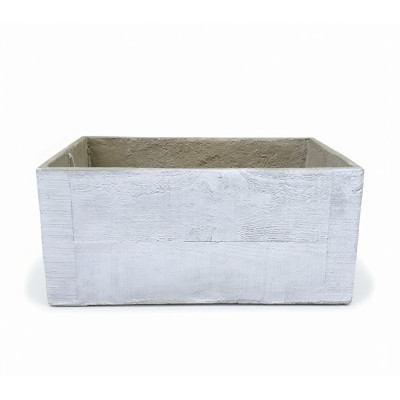 Donica Wood szara prostokątna imitująca drewno