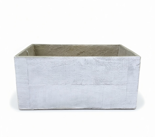 Donica Wood szara prostokątna imitująca drewno