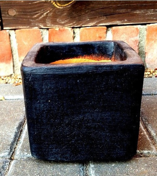 Osłonka ceramiczna matowa sześcian czarny