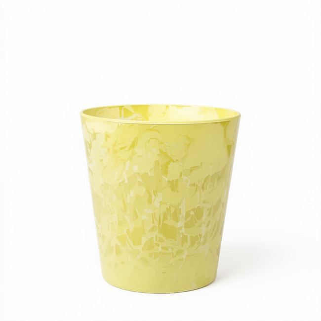 Doniczka Artstone Claire okrągła żółta