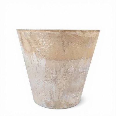 Donica Artstone Claire okrągła brązowa taupe