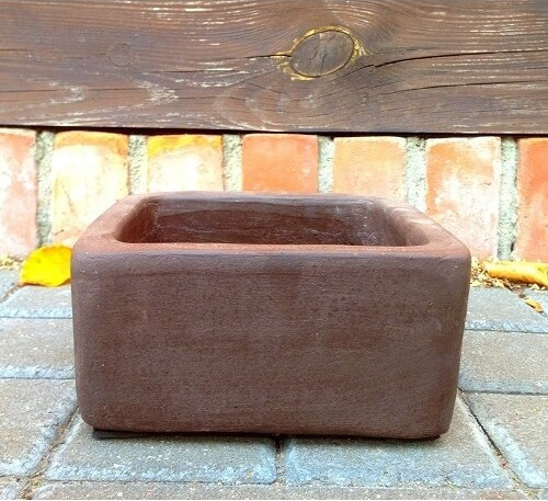 Osłonka ceramiczna matowa kwadratowa ciemnobrązowa