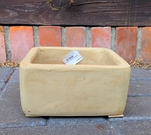 Osłonka ceramiczna matowa kwadratowa kremowa