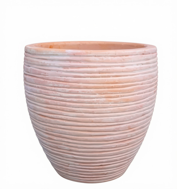 Donica terakota Misty egg ryflowany