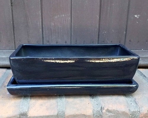 Doniczka kaktusiarka prostokątna czarna