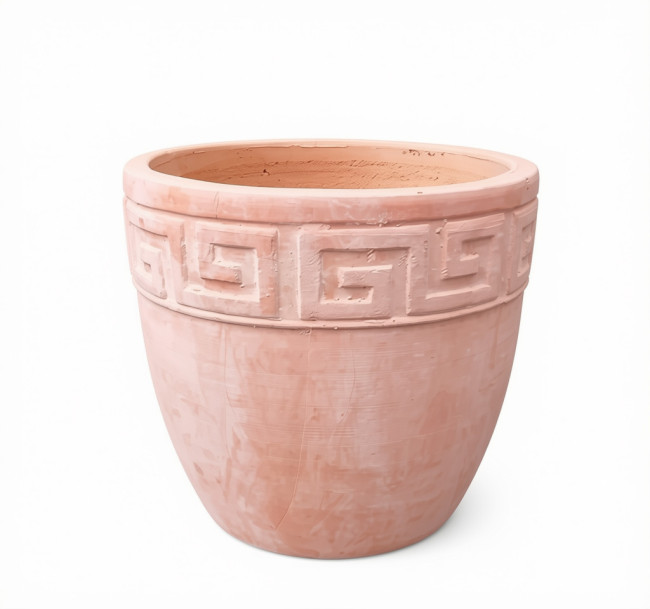 Donica okrągła terakota Aztec