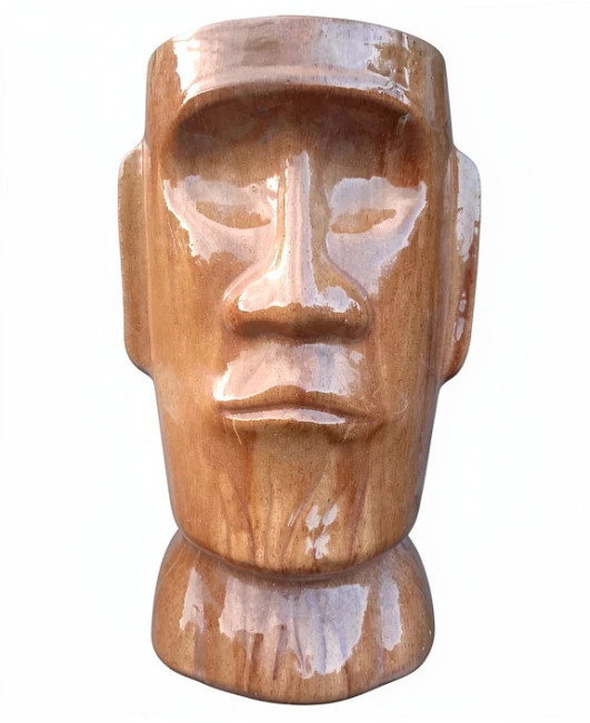 Donica Głowa Moai miodowa
