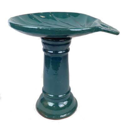 Poidełko ceramiczne na nodze turkus
