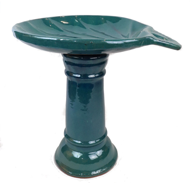 Poidełko ceramiczne na nodze turkus