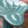 Poidełko ceramiczne na nodze turkus