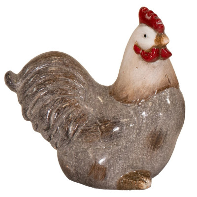 Kogut ceramiczny brąz