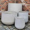 Beton architektoniczny donica prosta zaokrąglona szara