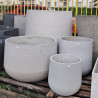 Beton architektoniczny donica prosta zaokrąglona szara