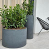 Beton architektoniczny donica walec niski grafit