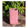 Osłonka ceramiczna spękana wysoka różowa