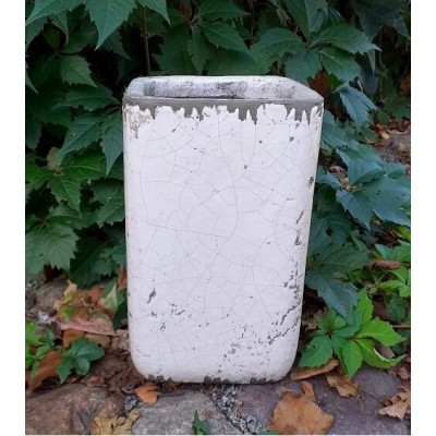 Osłonka ceramiczna spękana wysoka biała