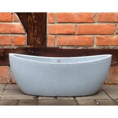 Donica Wave Globe Jardiniere jasnoszary granit