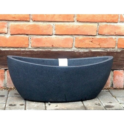 Donica Wave Globe Jardiniere czarny granit