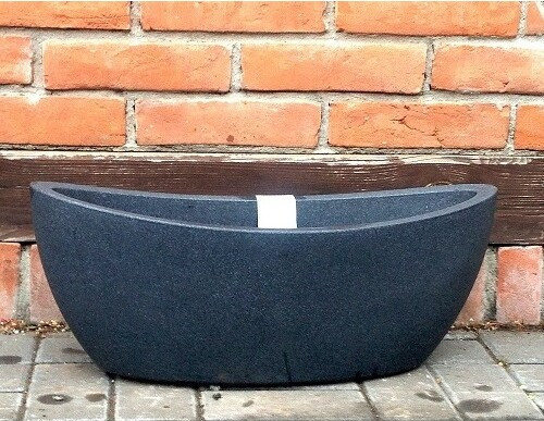 Donica Wave Globe Jardiniere czarny granit