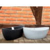 Donica Wave Globe Jardiniere czarny granit