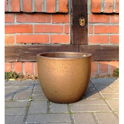 Donica Egg metaliczny brąz