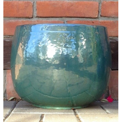 Donica szkliwiona kula turkusowa