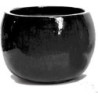 Donica szkliwiona kula czarna