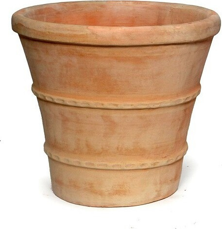 Donica okrągła jasna terakota Grecki Stożek
