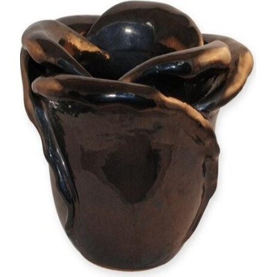 Donica szkliwiona ceramiczna Róża wazon