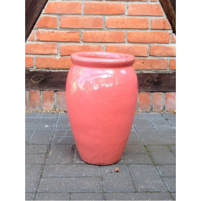 Donica wazon szkliwiony różowy