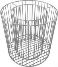 Donica gabionowa stożek z koszem