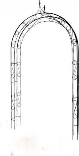 Stalowa pergola ogrodowa z grotem