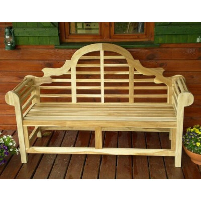 Drewniana ławka ogrodowa Marlborough/Lutyens z drewna egzotycznego