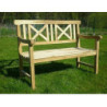 Drewniana klasyczna ławka ogrodowa z drewna egzotycznego