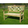 Drewniana klasyczna ławka ogrodowa z drewna egzotycznego