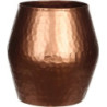Metalowa doniczka w kolorze miedzi