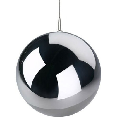 Srebrna metalowa kula wisząca