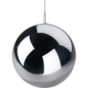 Srebrna metalowa kula wisząca