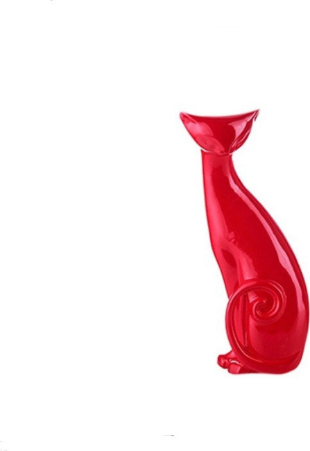 Kot siedzący z zakręconym ogonem 2 czerwony