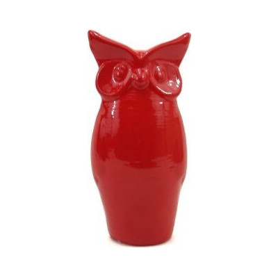 Sowa stojąca czerwona duża