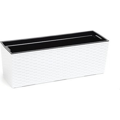 Skrzynka rattan biała z wkładem