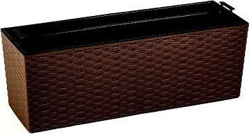 Skrzynka rattan brąz z wkładem