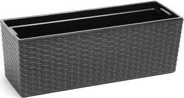 Skrzynka rattan antracyt z wkładem