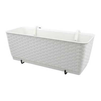 Skrzynka wisząca rattan biała