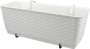 Skrzynka wisząca rattan biała