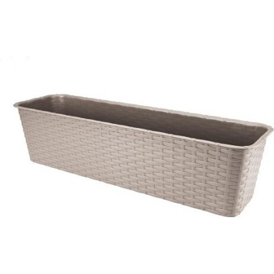 Skrzynka rattan kawa z mlekiem z podstawkiem