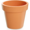 Doniczka z tworzywa okrągła z rantem terakota