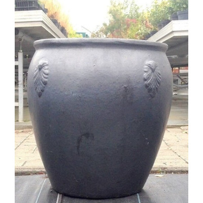 Donica szkliwiona dzban z ornamentem grafitowy