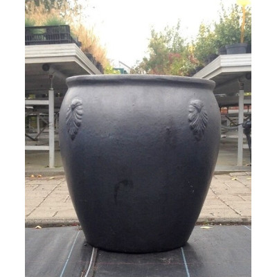 Donica szkliwiona dzban z ornamentem grafitowy